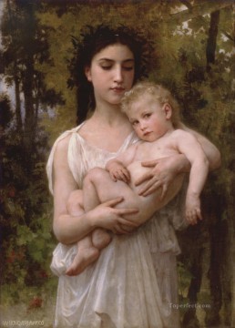 Le jeune frere 1900 リアリズム ウィリアム・アドルフ・ブーグロー Oil Paintings